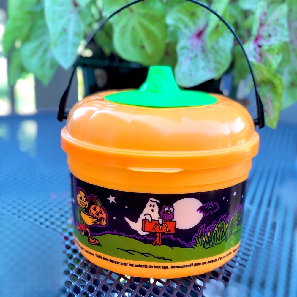 Vintage 1999 McDonalds Pumpkin Bucket Candy Pail
